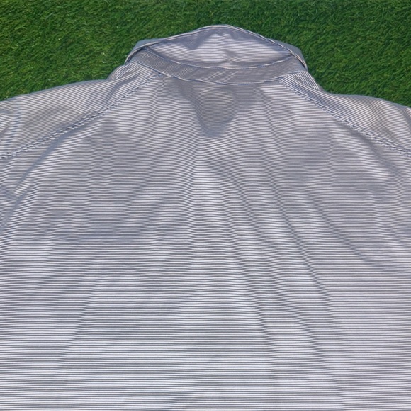 Callaway Men's Striped Polo Shirt in Light Blue Opti Dri XL Long Sleeves - Picture 6 of 7
